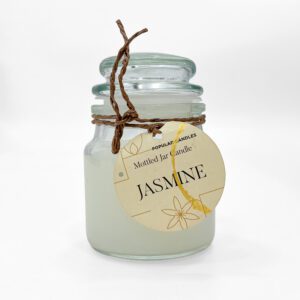 Mottled jar candle 