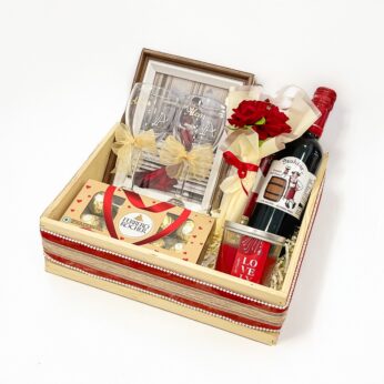 Unique Valentine’s Day Gift Hamper | Romantic Wine & Chocolate Surprise for Your Love