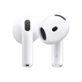 Apple AirPods 4 Wireless Earbuds, Bluetooth Headphones, Personalised Spatial Audio, Sweat and Water Resistant, USB-C Charging Case, H2 Chip