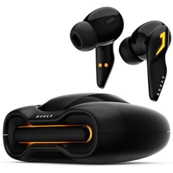 Boult Audio UFO Truly Wireless in Ear Earbuds with 48H Playtime, Built-in App Support, 45ms Low Latency Gaming, 4 Mics ENC, Breathing LEDs