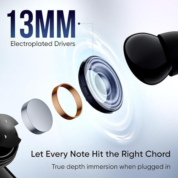 Mivi DuoPods i2 True Wireless Earbuds, 45+ Hrs Playtime, HD Call Clarity, Fast Charging, Type C, 13mm Bass Drivers - Image 3