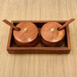 Wooden Dual Spice Container