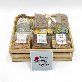 Premium & Heartfelt Mother’s Day Wellness Gift Hamper – Candle, Ferrero, Nuts & Towel